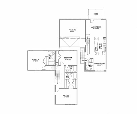 the 3-bedroom Cedarwood duplex floorplan at Grand Legacy in West Omaha, NE